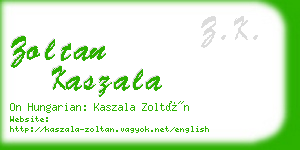 zoltan kaszala business card